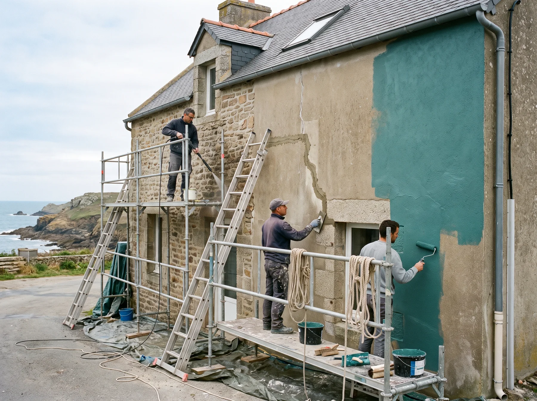 Ravalement de façade réalisé par Provia Habitat